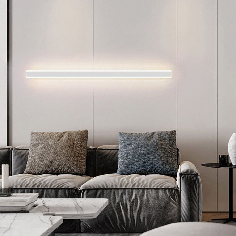 Linear LED Wall Sconce – Metal & Acrylic Hardwired Fixture for Bedroom Living Room | Thomler