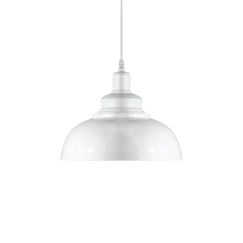 Industrial Metal Bowl Pendant Light Fixture for Kitchen Island, Dining Room & Entryway – Farmhouse Dome Hanging Ceiling Lamp | Thomler