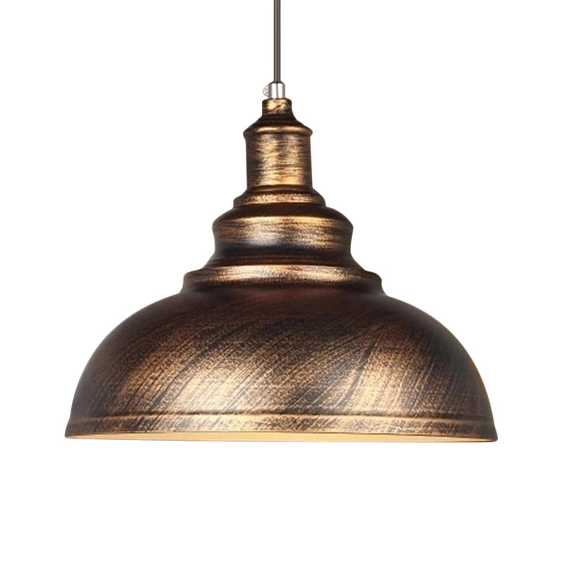 Industrial Metal Bowl Pendant Light Fixture for Kitchen Island, Dining Room & Entryway – Farmhouse Dome Hanging Ceiling Lamp | Thomler