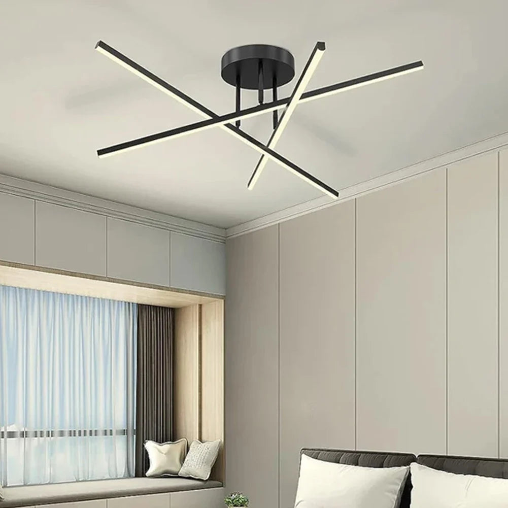 Minimalist Metal Semi-Flush LED Overhead Fixture with Uplight Design for Modern Home – 22 in Dia. | Thomler