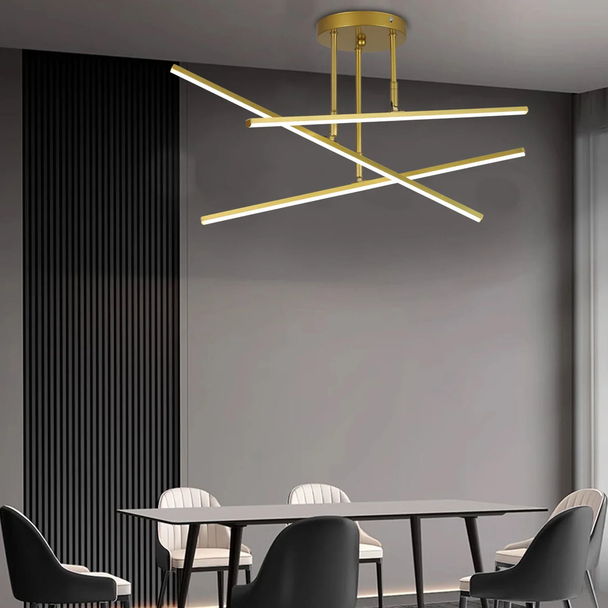 Minimalist Metal Semi-Flush LED Overhead Fixture with Uplight Design for Modern Home – 22 in Dia. | Thomler
