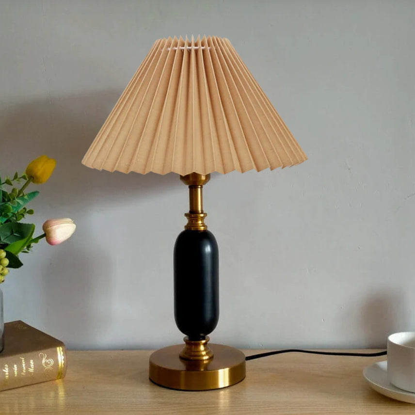 Table Lamp Metal 18 in Bedside Living Room Modern Desk Light LED E12 Plug-In | Thomler