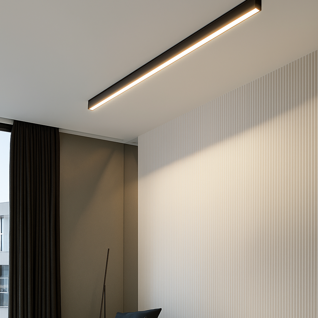 Modern LED Ceiling Light Fixture | Sleek Aluminum Flush Mount Lamp for Living Room, Bedroom & Office | Multiple Sizes & Finishes | Thomler