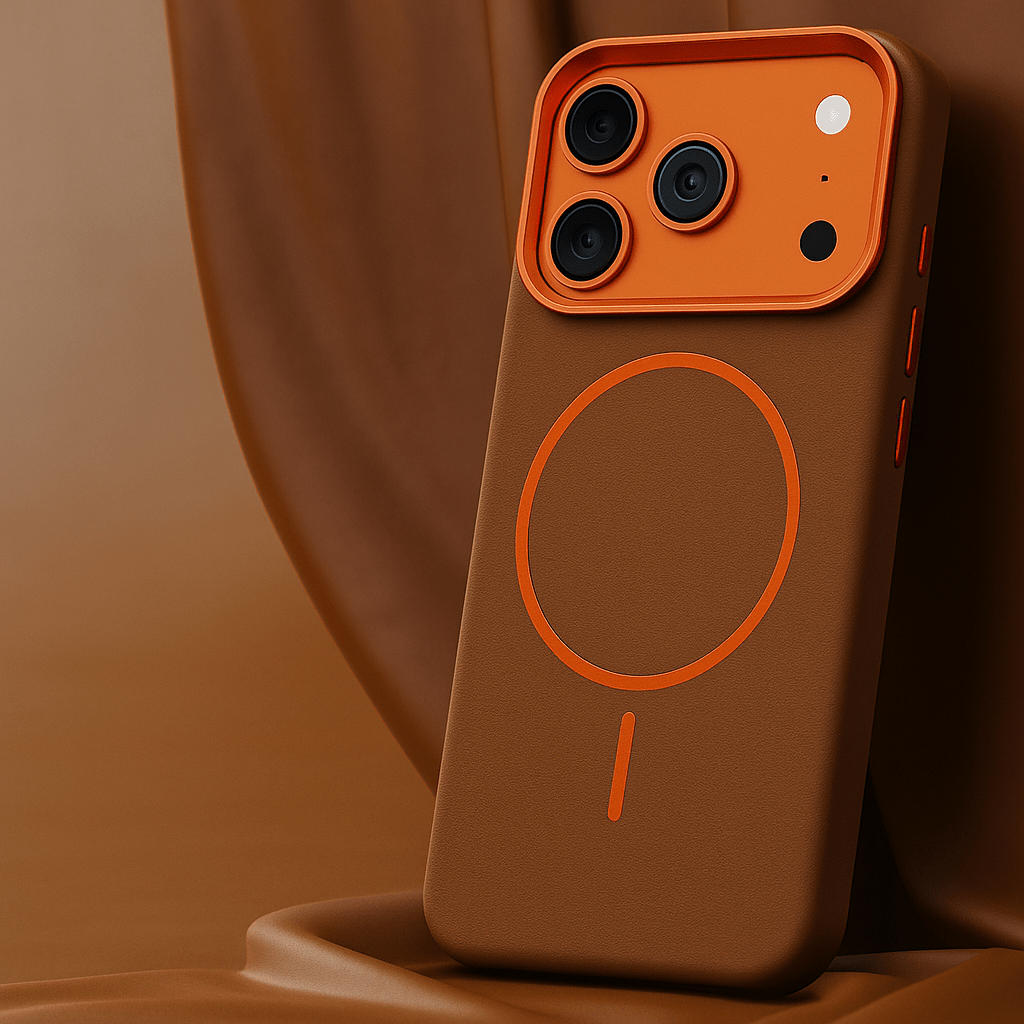 Premium Leather iPhone Case with Textured Elephant Grain Pattern & MagSafe Compatibility | Thomler