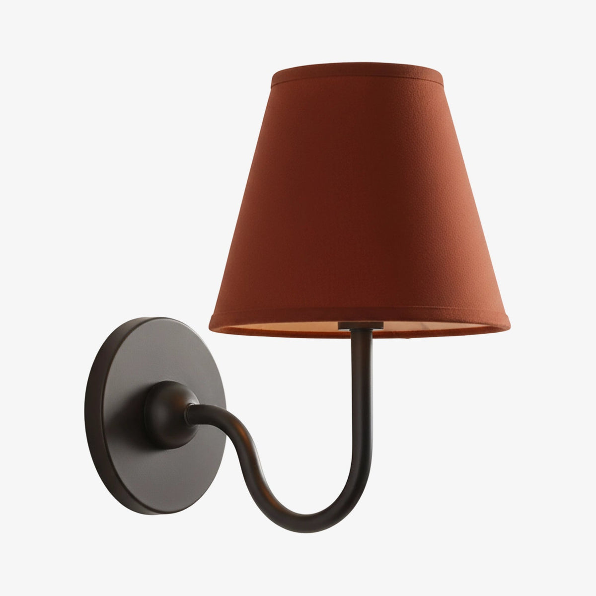 Brass Sconce with Fabric Drum Shade – 1 or 2 Light Hardwired Fixture for Bedroom, Hallway & Living Room | Thomler
