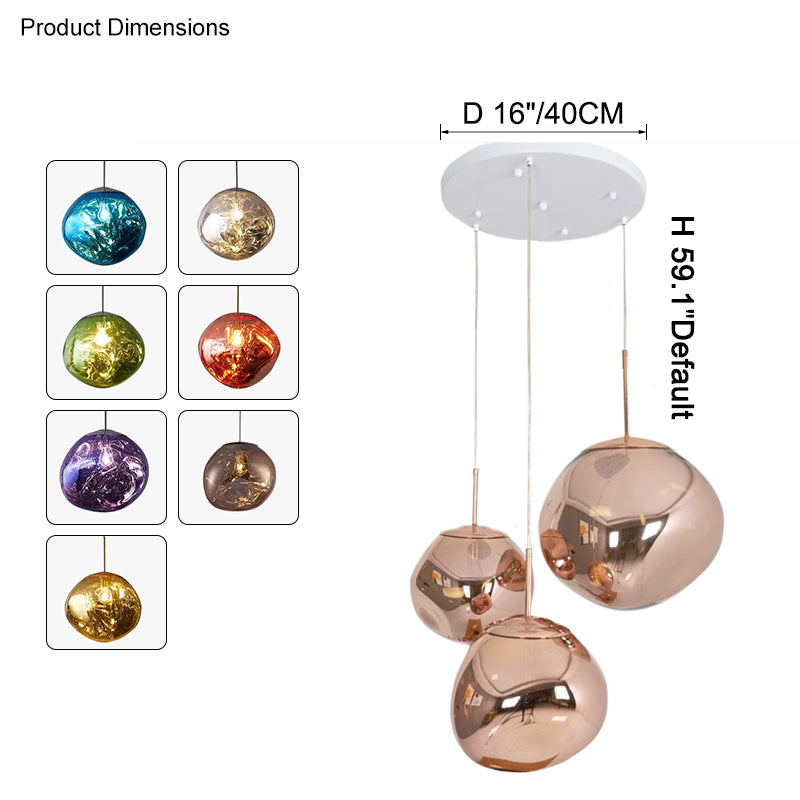 Pendant Light Acrylic Melt Design E27 15.0 cm Warm White Dining Room Kitchen Island Hanging Ceiling Lamp | Thomler