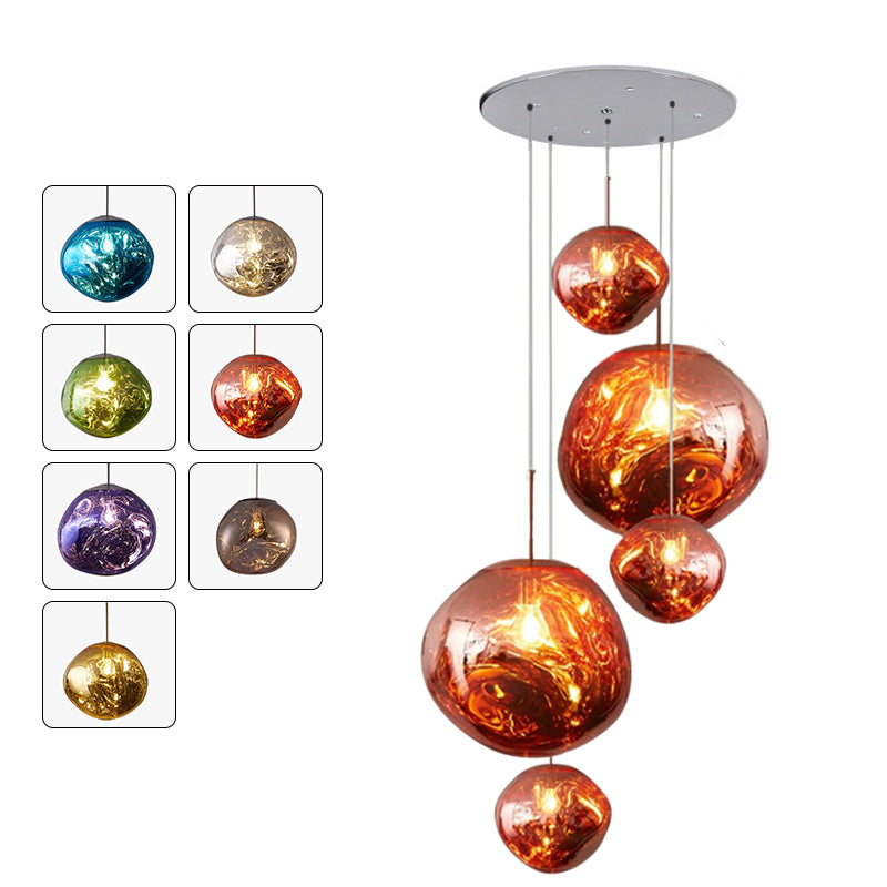 Pendant Light Acrylic Melt Design E27 15.0 cm Warm White Dining Room Kitchen Island Hanging Ceiling Lamp | Thomler
