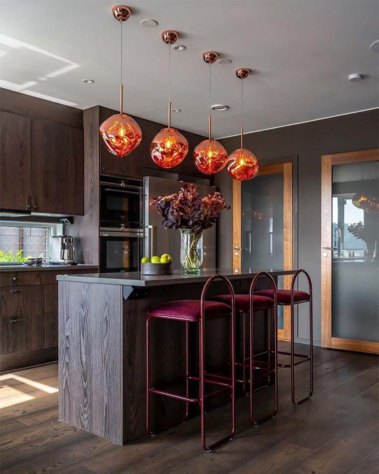 Pendant Light Acrylic Melt Design E27 15.0 cm Warm White Dining Room Kitchen Island Hanging Ceiling Lamp | Thomler