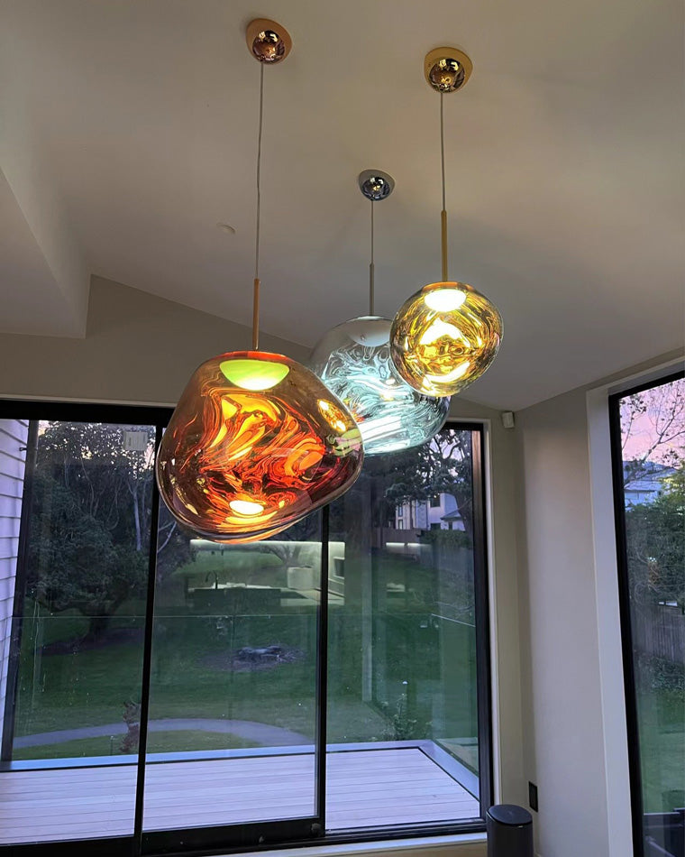 Pendant Light Acrylic Melt Design E27 15.0 cm Warm White Dining Room Kitchen Island Hanging Ceiling Lamp | Thomler