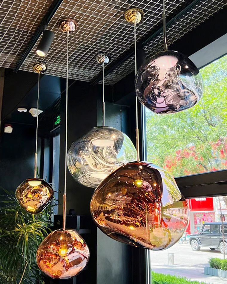 Pendant Light Acrylic Melt Design E27 15.0 cm Warm White Dining Room Kitchen Island Hanging Ceiling Lamp | Thomler