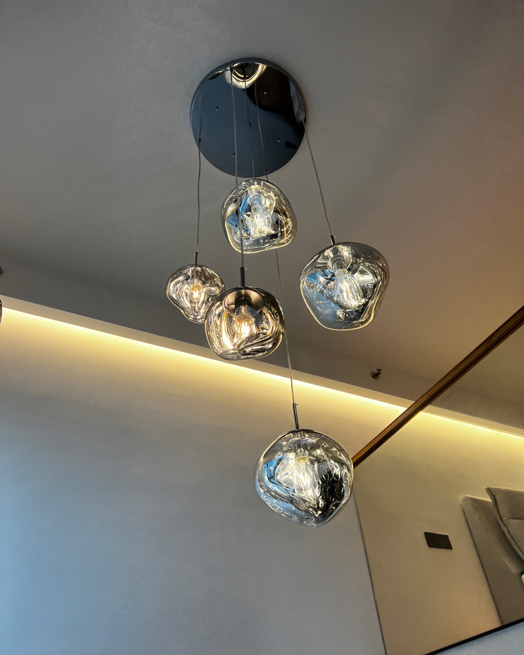 Pendant Light Acrylic Melt Design E27 15.0 cm Warm White Dining Room Kitchen Island Hanging Ceiling Lamp | Thomler