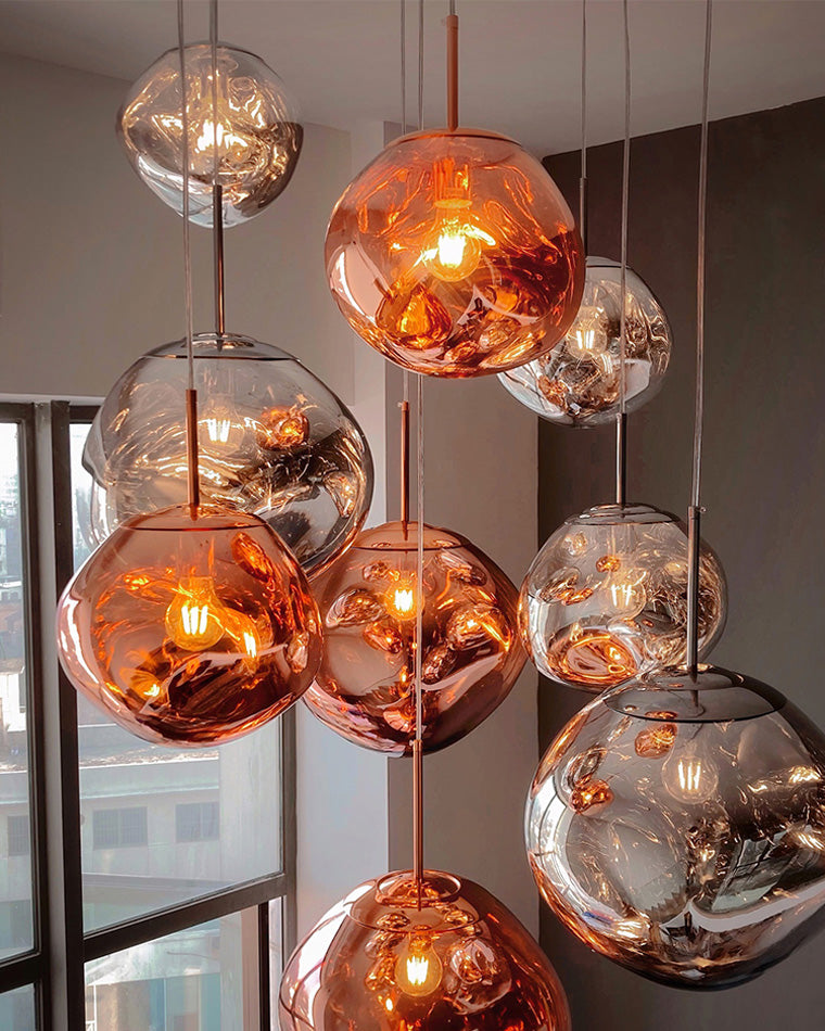 Pendant Light Acrylic Melt Design E27 15.0 cm Warm White Dining Room Kitchen Island Hanging Ceiling Lamp | Thomler