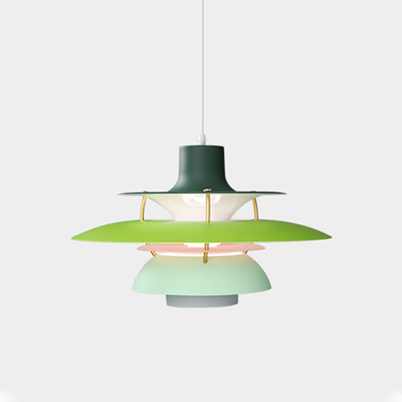 Pendant Light Metal E27 Layered Shade Dining Table Kitchen Island Scandinavian Hanging Ceiling Lamp | Thomler