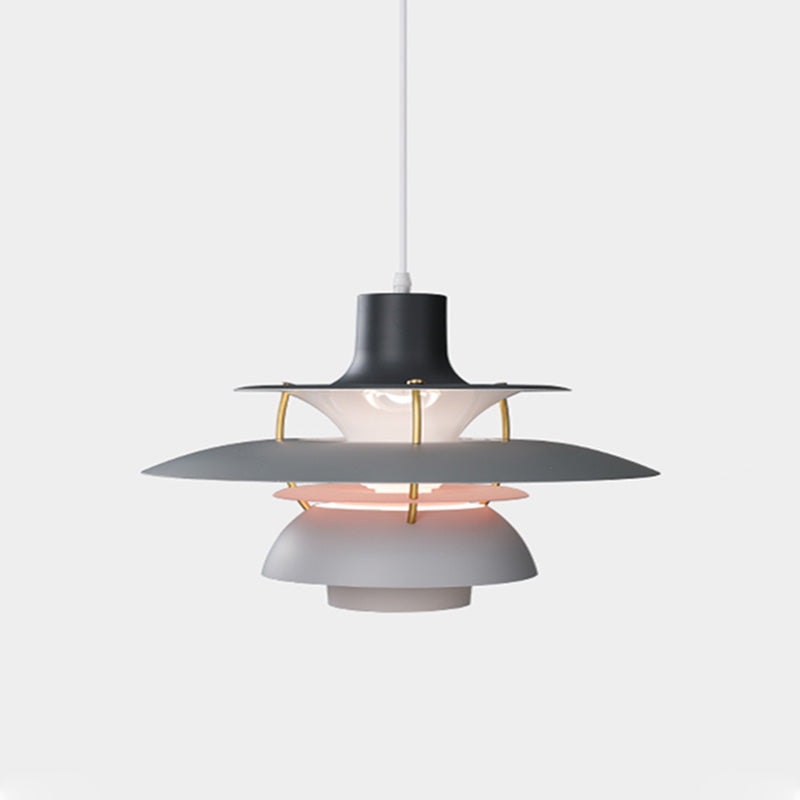 Pendant Light Metal E27 Layered Shade Dining Table Kitchen Island Scandinavian Hanging Ceiling Lamp | Thomler