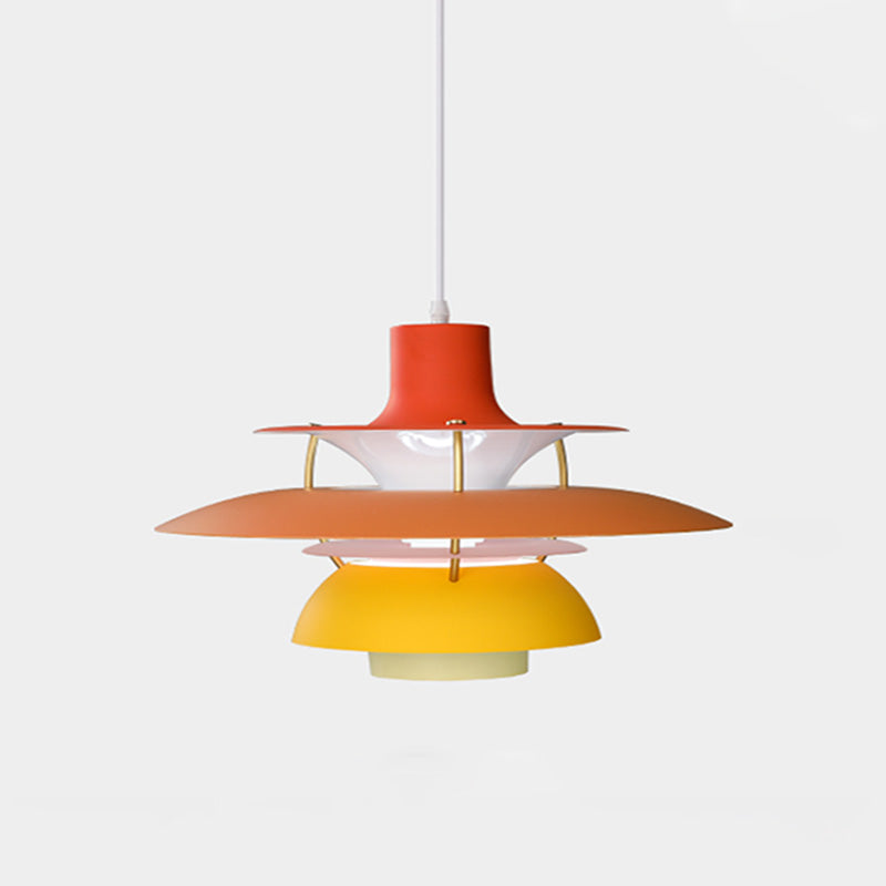 Pendant Light Metal E27 Layered Shade Dining Table Kitchen Island Scandinavian Hanging Ceiling Lamp | Thomler