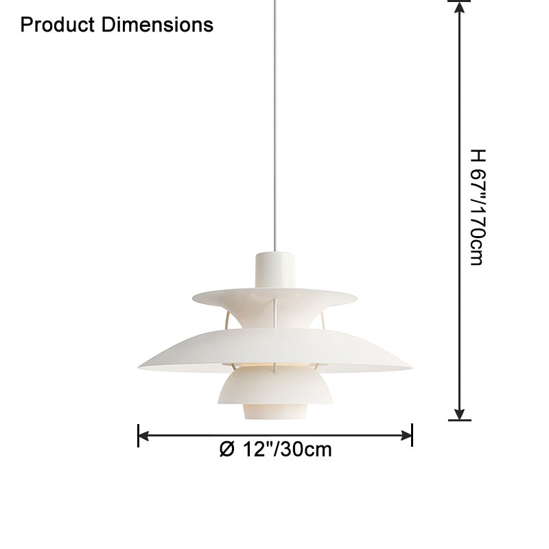 Pendant Light Metal E27 Layered Shade Dining Table Kitchen Island Scandinavian Hanging Ceiling Lamp | Thomler