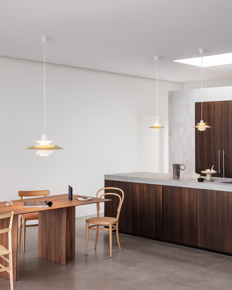 Pendant Light Metal E27 Layered Shade Dining Table Kitchen Island Scandinavian Hanging Ceiling Lamp | Thomler