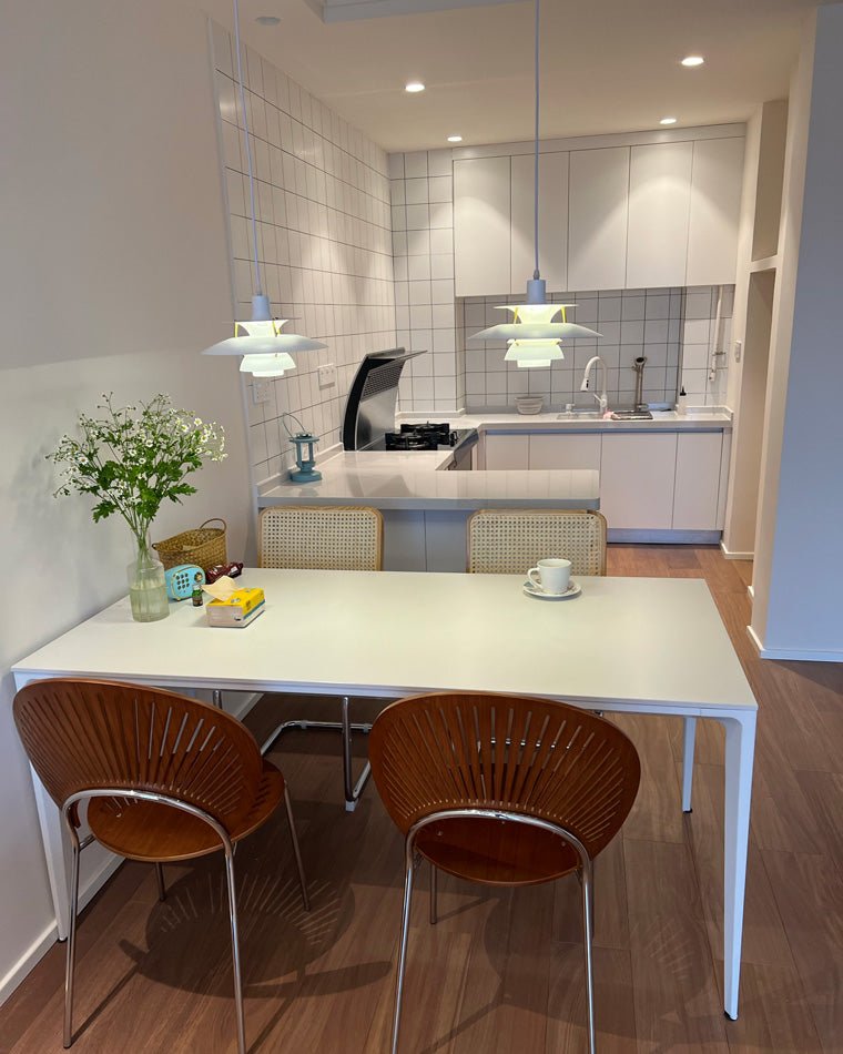 Pendant Light Metal E27 Layered Shade Dining Table Kitchen Island Scandinavian Hanging Ceiling Lamp | Thomler
