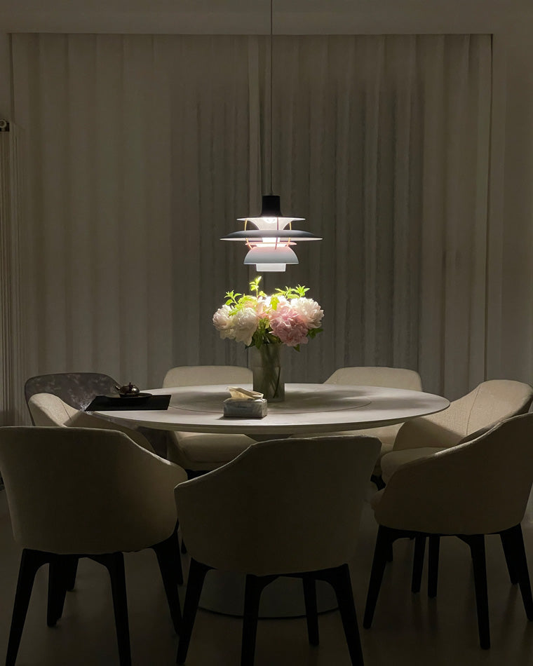 Pendant Light Metal E27 Layered Shade Dining Table Kitchen Island Scandinavian Hanging Ceiling Lamp | Thomler