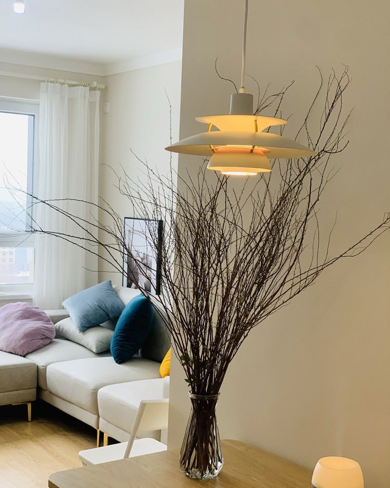 Pendant Light Metal E27 Layered Shade Dining Table Kitchen Island Scandinavian Hanging Ceiling Lamp | Thomler