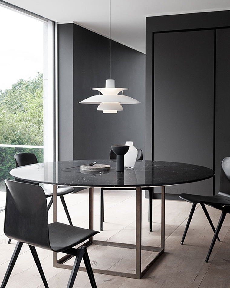 Pendant Light Metal E27 Layered Shade Dining Table Kitchen Island Scandinavian Hanging Ceiling Lamp | Thomler