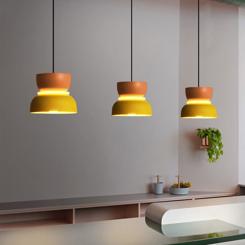 Single-Head Pendant Light with Adjustable Cord – Modern Drop Ceiling Fixture for Dining Room, Kitchen Island & Bedroom – Colorful Metal | Thomler
