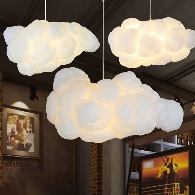 Cloud-Inspired Pendant Light – Modern Floating Design for Living Room, Bedroom & Dining | Adjustable Hanging Light Fixture, White Shade | Thomler