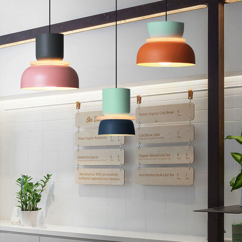 Pendant Light Metal 11.8 in Adjustable Colorful Living Room Bedroom Modern Ceiling Lamp | Thomler