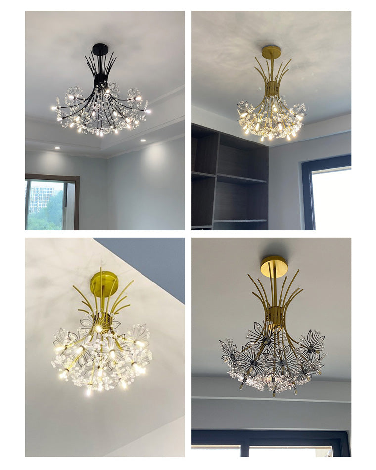 Chandelier Crystal 13 Lights 20.5 in Modern Living Room Dining Room Lighting Fixture | Thomler