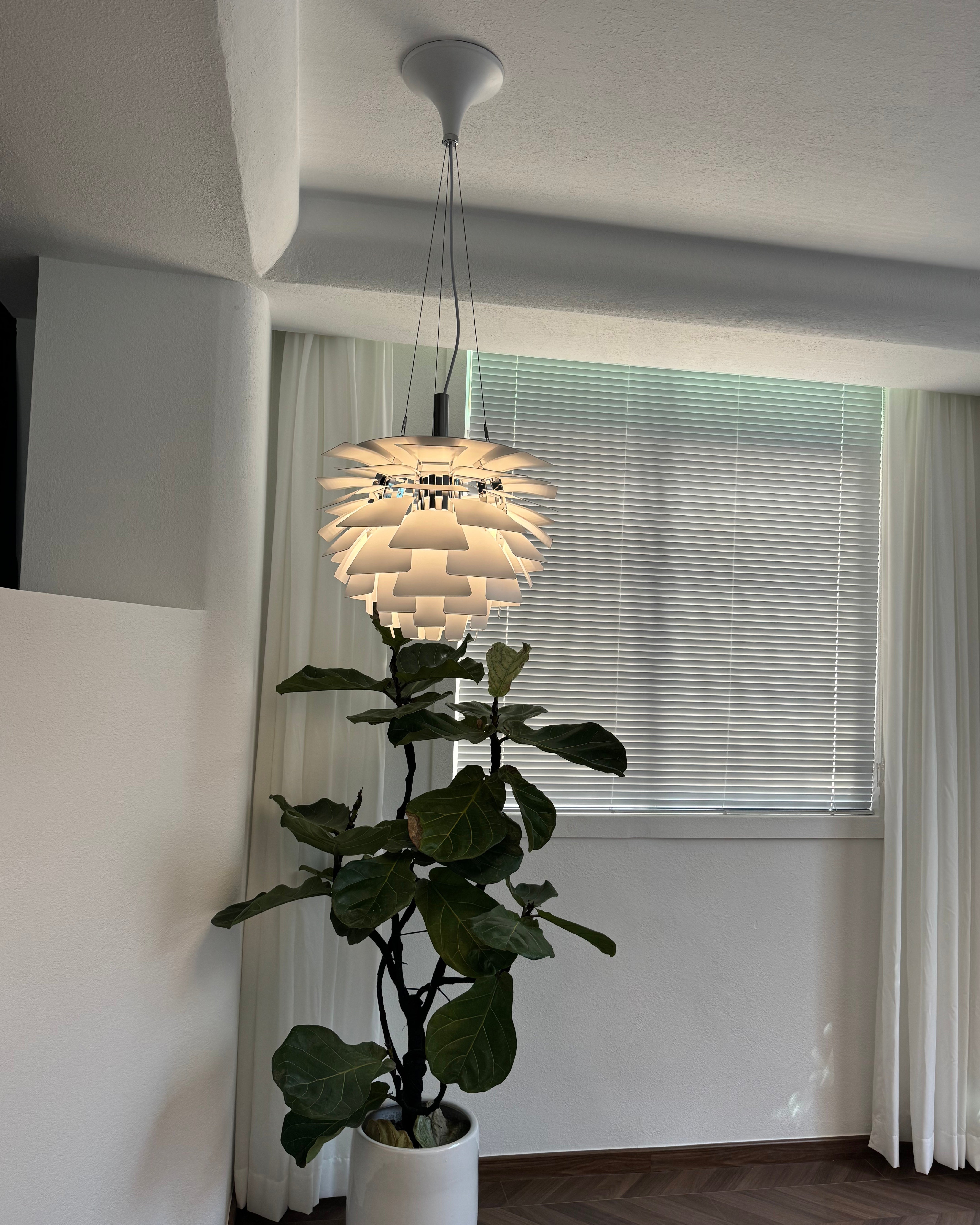 Pendant Light Metal 48.0 cm 18.9" Warm White Dining Room Adjustable Hanging Ceiling Lamp Pinecone Style E27 | Thomler