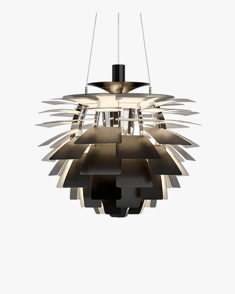 Pendant Light Metal 48.0 cm 18.9" Warm White Dining Room Adjustable Hanging Ceiling Lamp Pinecone Style E27 | Thomler