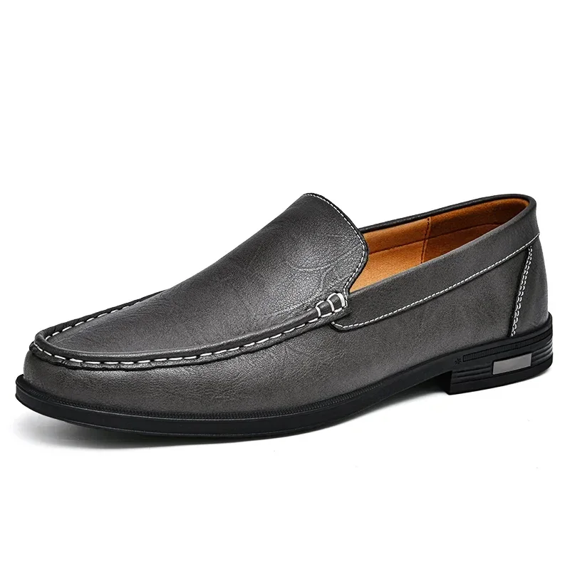 Men's Genuine Leather Loafers Slip-On Dress Shoes for Business Casual Wedding Office Formal Occasions Classic Italian Style Handcrafted | Thomler