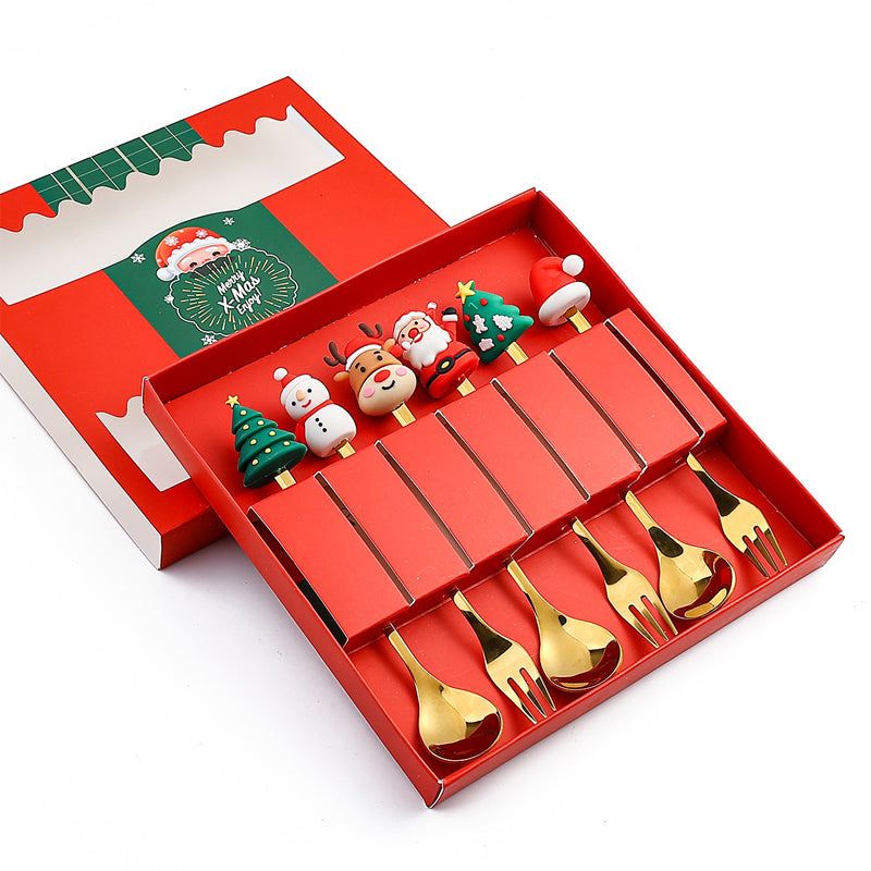 Holiday Flatware Set – Festive Spoons & Forks with Christmas Charm for Elegant Dining & Table Decor | Thomler