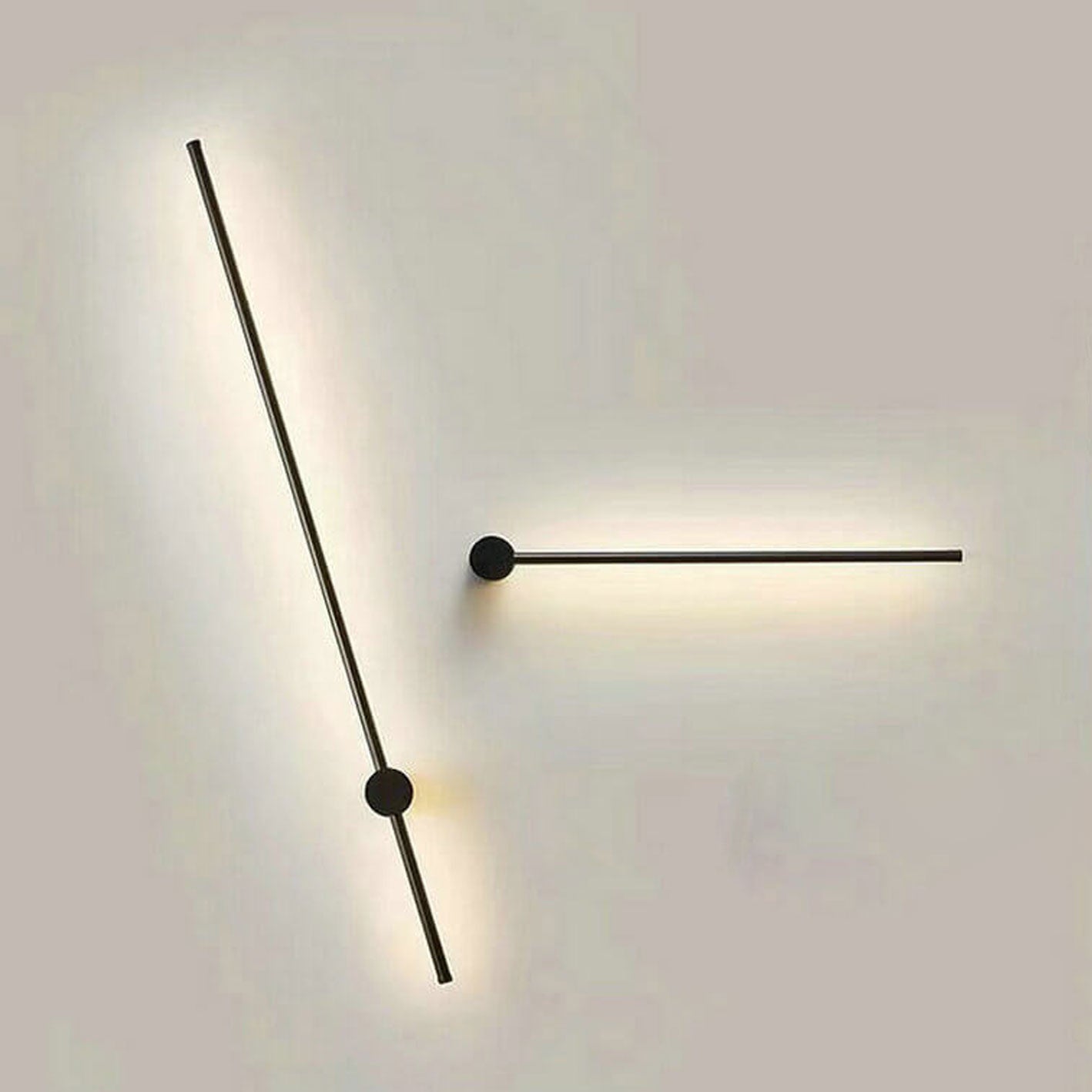 Wall Lamp Aluminium LED 80.0 cm Black Bedroom Hallway Minimalist Linear Mood Lighting Fixture | Thomler