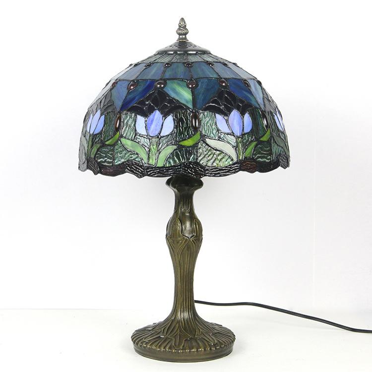 Tiffany Tafellamp Buntglas Klassiek 45cm E26 Glas Metaal Woonkamer | Sansoti