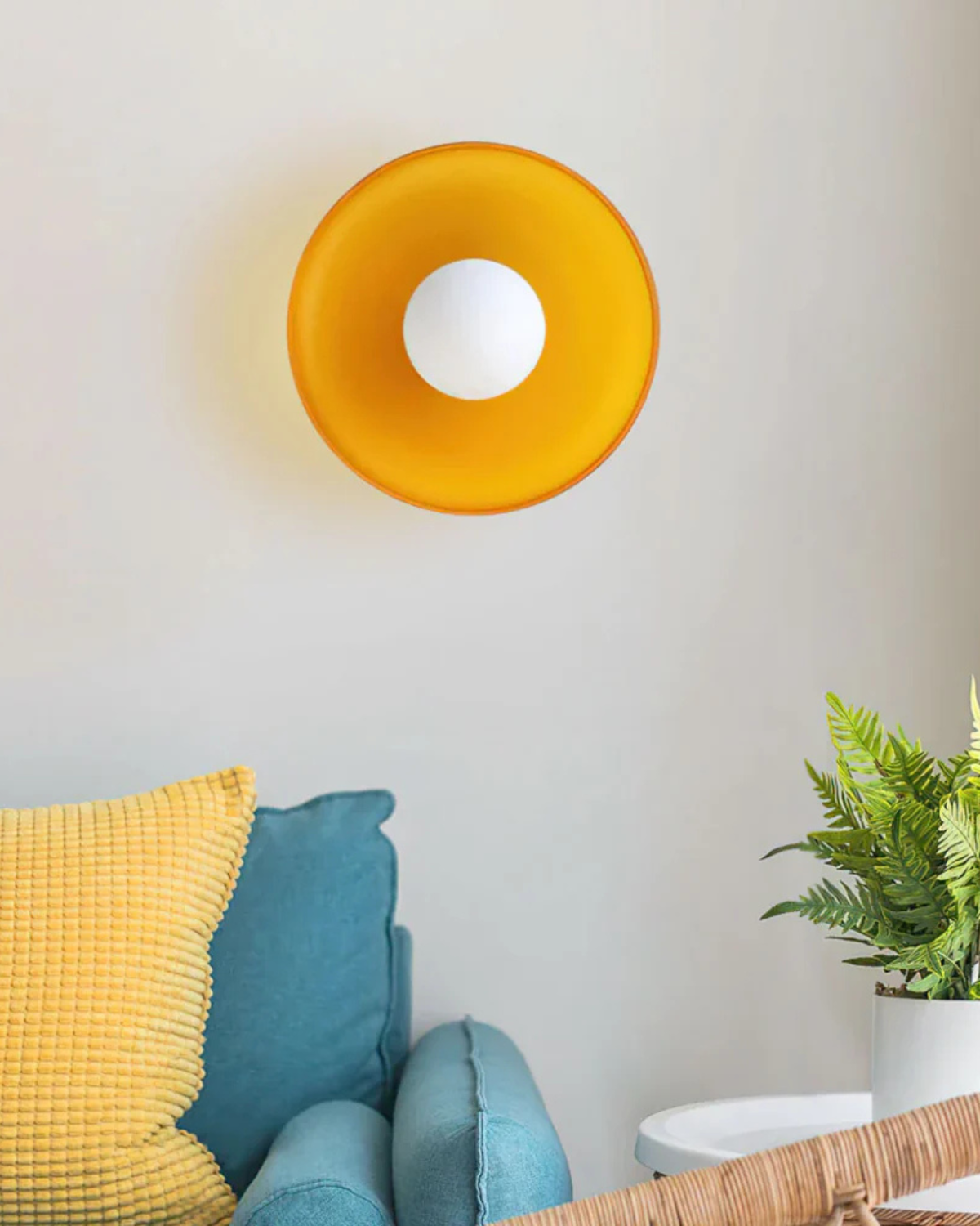 Moderne ronde plafondlamp van glas en ijzer – minimalistische designlamp voor woonkamer en slaapkamer met warme lichtkleur | Sansoti