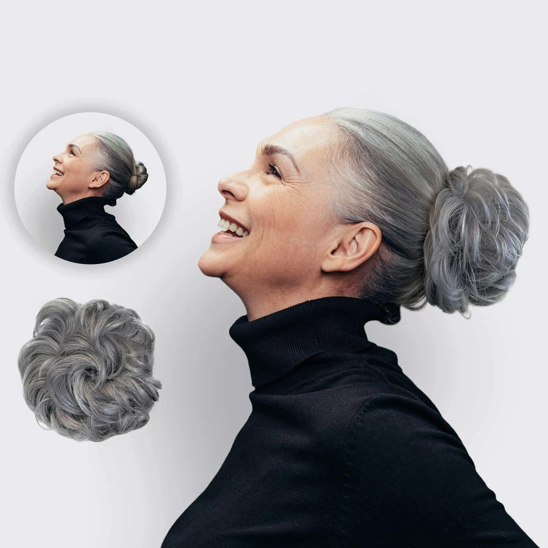Messy Bun Hair Scrunchie – Instant Volume Ponytail Wrap for Thin or Fine Hair | Thomler