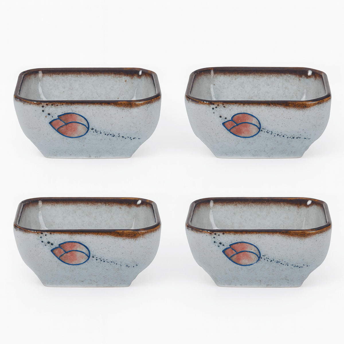 Porcelain Dipping Bowls – 4-Piece Asian-Inspired Condiment Set for Soy Sauce & Seasoning | Thomler
