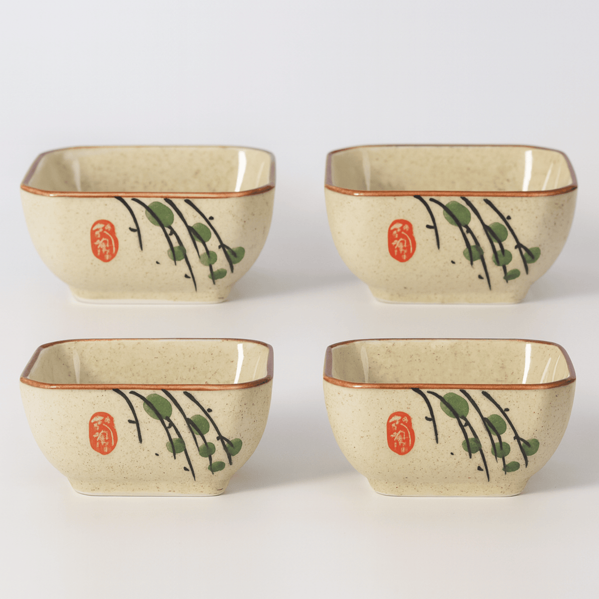 Porcelain Dipping Bowls – 4-Piece Asian-Inspired Condiment Set for Soy Sauce & Seasoning | Thomler