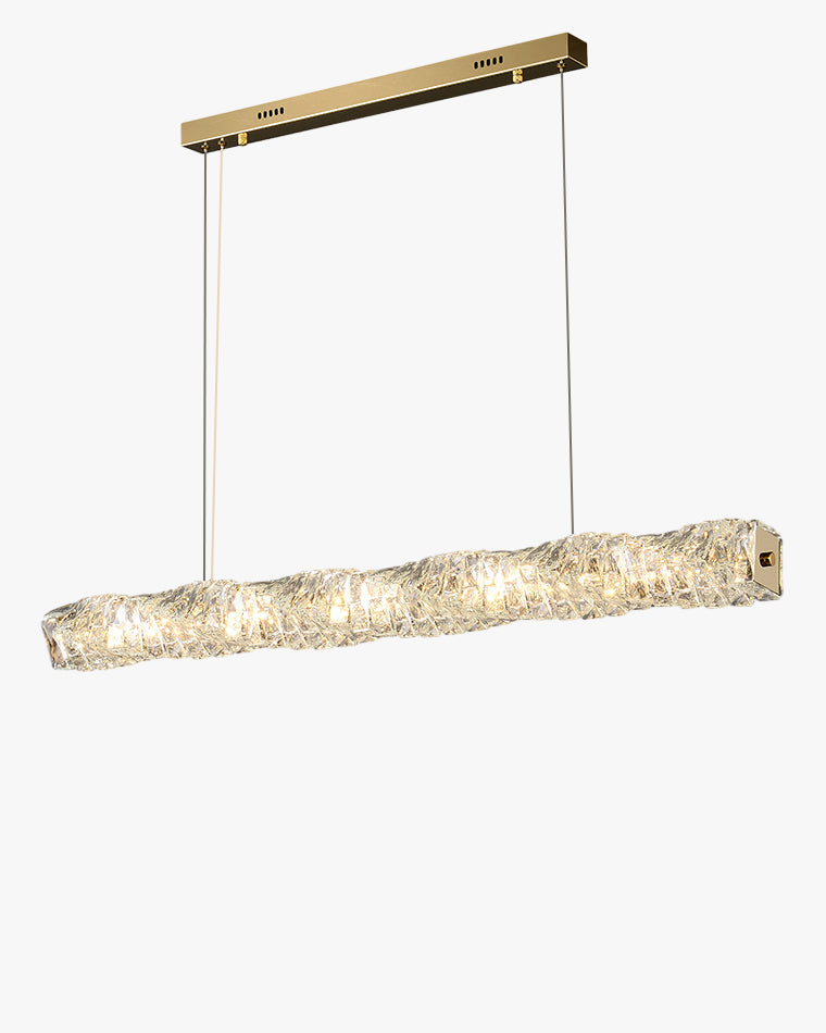 Chandelier Crystal 24 in Warm White Dimmable Dining Room Hanging Light Fixture Luxury Modern Lighting | Thomler