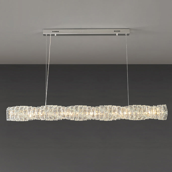 Chandelier Crystal 24 in Warm White Dimmable Dining Room Hanging Light Fixture Luxury Modern Lighting | Thomler