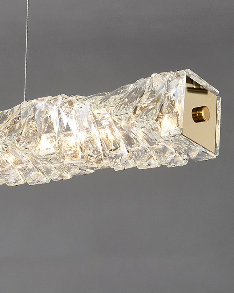 Chandelier Crystal 24 in Warm White Dimmable Dining Room Hanging Light Fixture Luxury Modern Lighting | Thomler