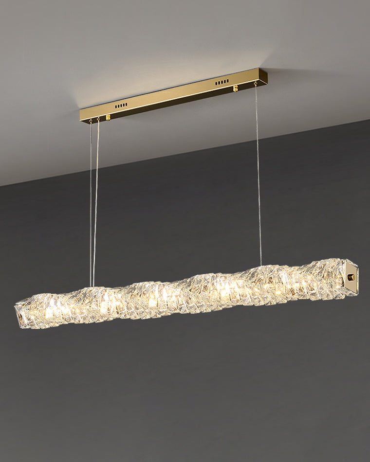 Chandelier Crystal 24 in Warm White Dimmable Dining Room Hanging Light Fixture Luxury Modern Lighting | Thomler