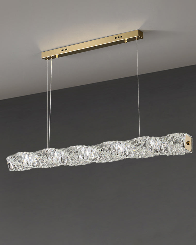 Chandelier Crystal 24 in Warm White Dimmable Dining Room Hanging Light Fixture Luxury Modern Lighting | Thomler