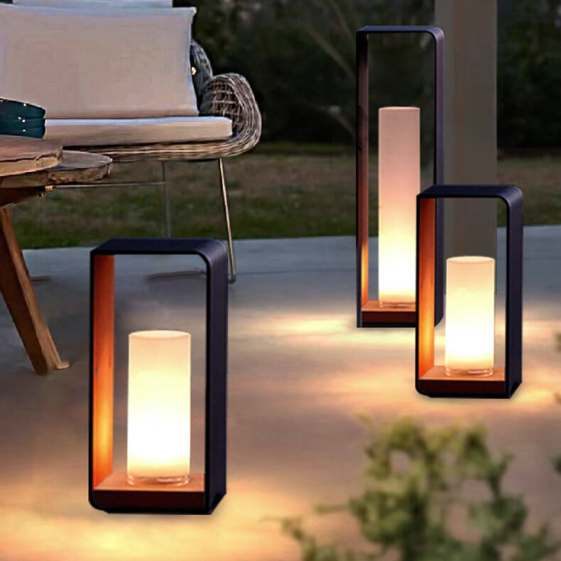 Outdoor Column Path Light – LED Weatherproof Garden Lamp with Rectangular Frame for Patio, Walkway & Landscaping | Thomler