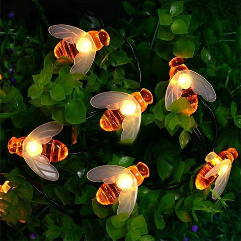 Solar Honeybee String Lights Outdoor Art Deco Multi-Color LED Garden Patio Decorative Light Strand Weatherproof for Yard Deck Fence Party | Thomler