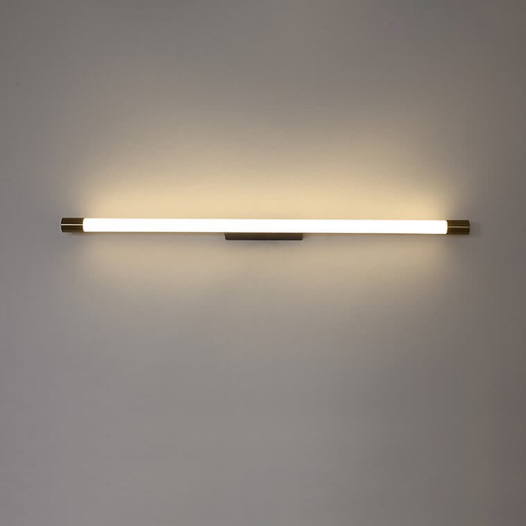 Wall Lamp Aluminium LED 150.0 cm Black Gold Bathroom Mirror Linear Lighting Fixture | Thomler