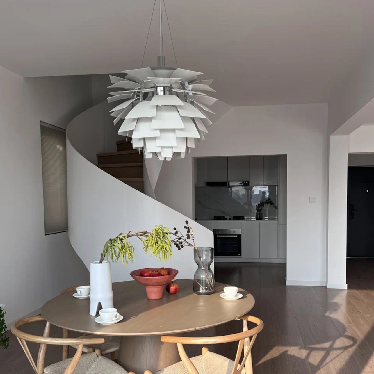 Pendant Light Metal 48.0 cm 18.9" Warm White Dining Room Adjustable Hanging Ceiling Lamp Pinecone Style E27 | Thomler
