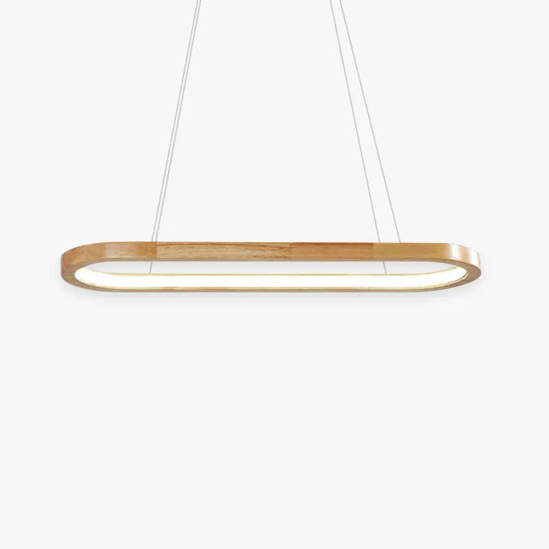 Hanging Ceiling Fixture with Natural Wood Finish & Acrylic Diffuser for Dining Rooms, Kitchen Islands & Living Spaces | Thomler