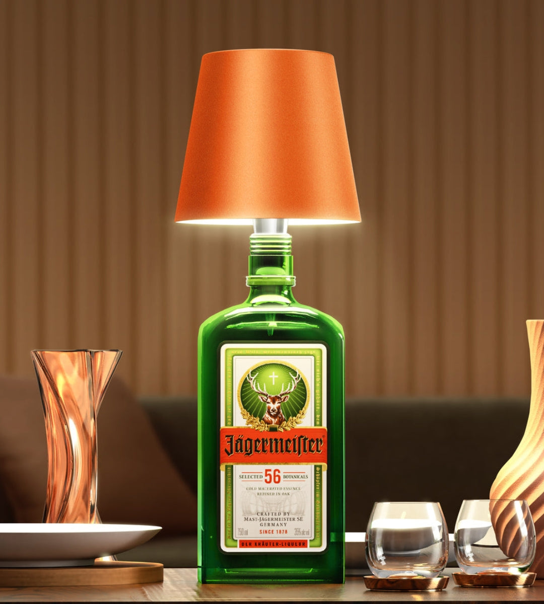 Rechargeable LED Bottle Lamp Adapter for Wine Bottles & Decorative Glass | Cordless Ambient Light Base for Home Decor & Dining | Thomler